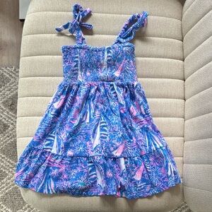 Lilly Pulitzer Blue and Pink Kids Dress “It’s a sailabration”